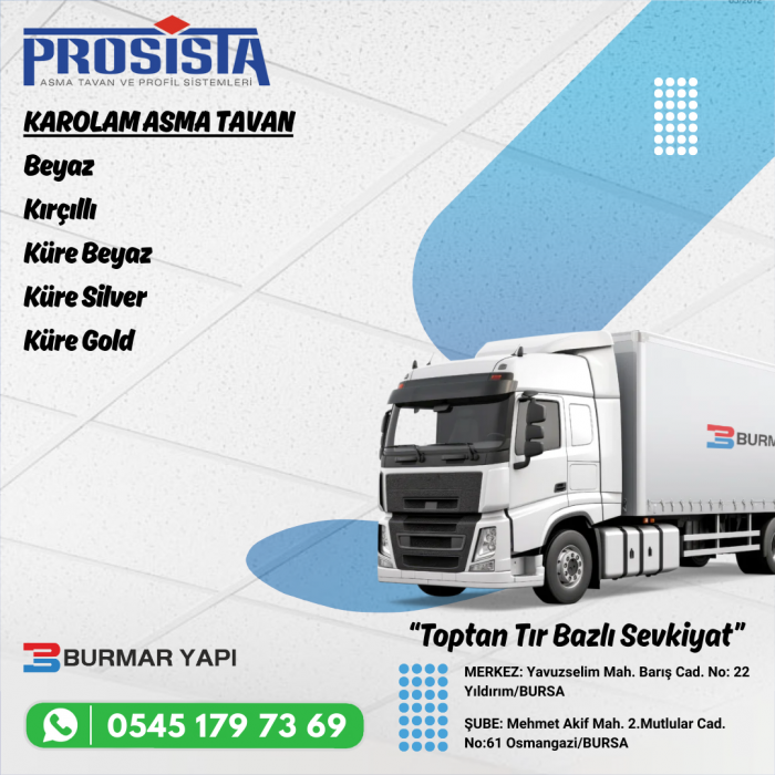 Manisa Karolam Asma Tavan Fiyatları Manisa Karolam Asma Tavan Fiyatları