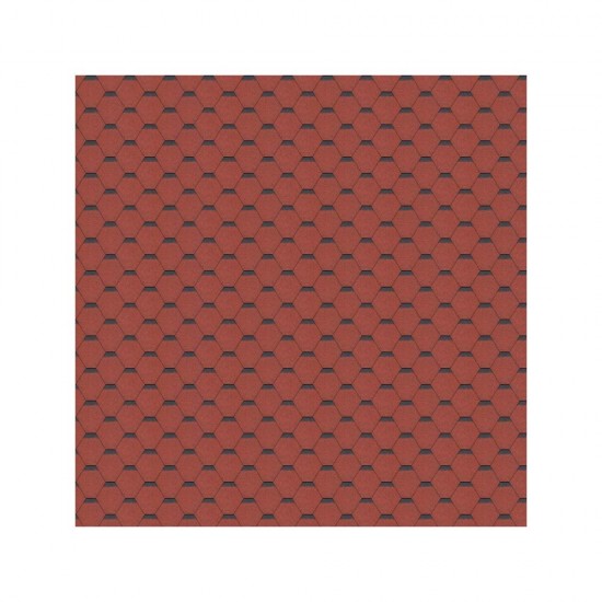 Petek Desenli Shingle Kırmızı